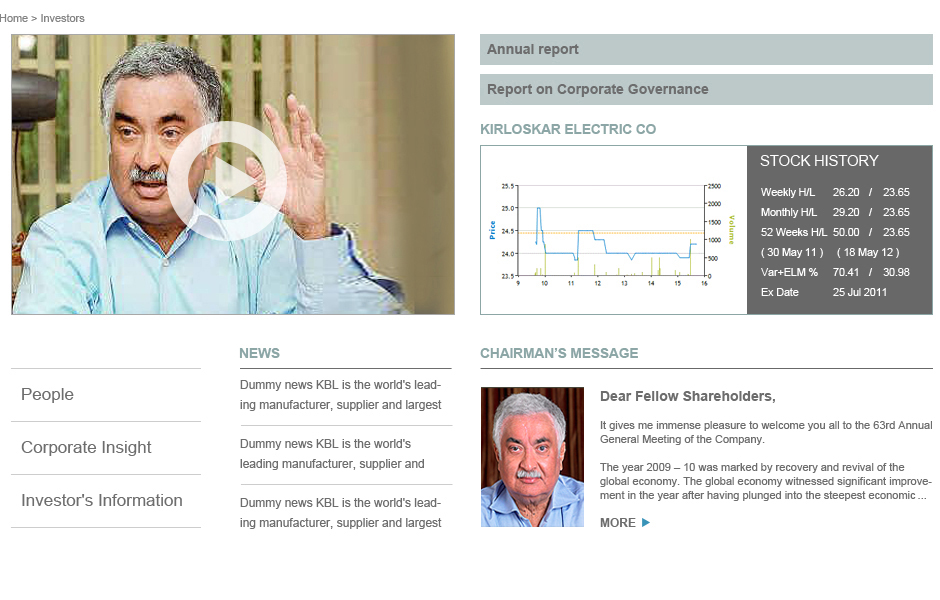 Kirloskar - Electric : Investors